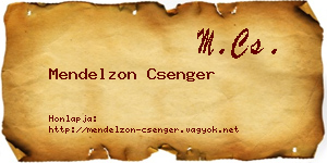Mendelzon Csenger névjegykártya